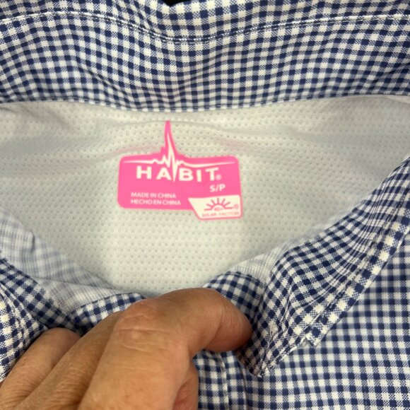 Habit Outdoors Fishing Shirtdress Women’s Small Sleeveless Blue Gingham Pockets - Picture 4 of 9